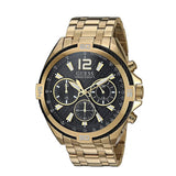 Buy Shop Guess Surge Chronograph Black Dial Gold Steel Strap Watch for Men - W1258G2 USA Online