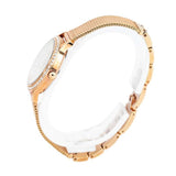 Guess Chelsea Mother of Pearl White Dial Rose Gold Mesh Strap Watch For Women - W0647L2