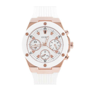 Buy Shop Guess Athena White Dial White Rubber Strap Watch For Women - GW0030L3 USA Online