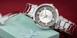 Buy Shop Guess Night Life Clear Silver Dial Silver Steel Strap Watch for Women - GW0470L1 USA Online