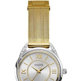 Buy Shop Guess Whisper Silver Dial Gold Mesh Bracelet Watch for Women - W1084L2 USA Online