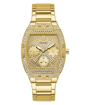 Buy Shop Guess Raven Diamonds Gold Dial Gold Steel Strap Watch for Women - GW0104L2 USA Online
