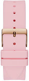 Buy Shop Guess Clarity Gold Dial Pink Silicone Strap Watch for Women - GW0109L2 USA Online
