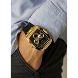 Buy Shop Guess Phoenix Multifunction Black Dial Black Leather Strap Watch for Men - GW0202G1 USA Online