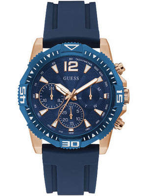 Buy Shop Guess Commander Blue Dial Blue Rubber Strap Watch for Men - GW0211G4 USA Online