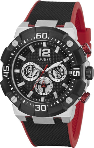 Buy Shop Guess Navigator Black Dial Black Rubber Strap Watch for Men - GW0264G1 USA Online