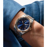 Buy Shop Guess Quartz Blue Dial Two Tone Steel Strap Watch For Men - GW0265G12 USA Online