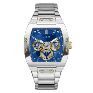 Buy Shop Guess Phoenix Multifunction Blue Dial Silver Steel Strap Watch For Men - GW0456G5 USA Online