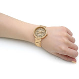 Buy Shop Guess Lily Quartz Gold Dial Gold Steel Strap Watch For Women - GW0528L2 USA Online