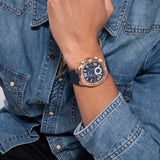 Buy Shop Guess Headline Multifunction Quartz Blue Dial Blue Silicone Strap Watch For Men - GW0571G2 USA Online