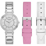 Buy Shop Guess Montage Quartz Silver Dial Silver Steel Strap Watch For Women - GW0588L2 USA Online
