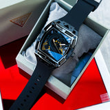 Buy Shop Guess Legend Analog Black Dial Black Rubber Strap Watch For Men - GW0648G1 USA Online
