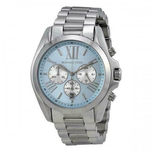 Buy Shop Michael Kors Bradshaw Chronograph Blue Dial Silver Steel Strap Watch For Women - MK6098 USA Online