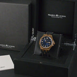 Maurice Lacroix Aikon Date Limited Edition Blue Dial Blue Leather Strap Watch For Men - AI1028-BRZ01-420-1