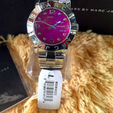 Buy Shop Marc Jacobs Amy Pink Dial Silver Steel Strap Watch for Women - MBM8623 USA Online