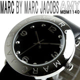 Buy Shop Marc Jacobs Amy Black Dial Black Leather Strap Watch for Women - MBM1140 USA Online