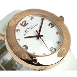 Buy Shop Marc Jacobs Amy White Dial White Leather Strap Watch for Women - MBM1180 USA Online