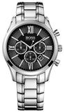 Buy Shop Hugo Boss Ambassador Chronograph Black Dial Silver Steel Strap Watch For Men - HB1513196 USA Online