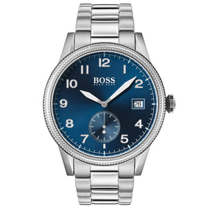 Buy Shop Hugo Boss Legacy Blue Dial Silver Steel Strap Watch for Men - 1513707 USA Online