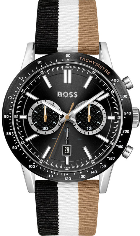 Buy Shop Hugo Boss Allure Chronograph Black Dial Multicolor Nylon Strap Watch for Men - 1513963 USA Online