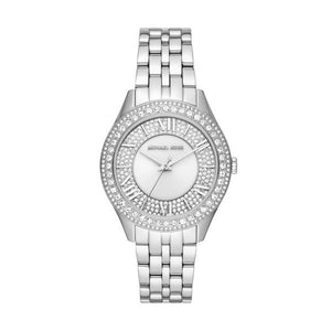 Buy Shop Michael Kors Harlowe Three-Hand Quartz Silver Dial Silver Steel Strap Watch For Women - MK4708 USA Online