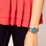 Buy Shop Marc Jacobs Amy Blue Dial Gold Steel Strap Watch for Women - MBM3303 USA Online