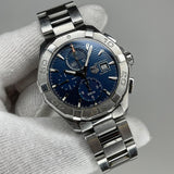 Tag Heuer Aquaracer Caliber 16 Automatic Chronograph Blue Dial Silver Steel Strap Watch for Men - CAY2112.BA0927