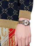 Buy Shop Gucci G Timeless Quartz Silver Dial Two Tone Steel Strap Watch For Women - YA126596 USA Online