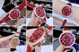 Buy Shop Swarovski Passage Chrono Red Dial Red Leather Strap Watch for Women - 5580345 USA Online