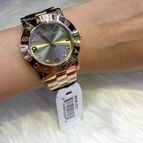 Buy Shop Marc Jacobs Amy Glitz Brown Dial Rose Gold Steel Strap Watch for Women - MBM3221 USA Online
