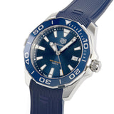 Buy Shop Tag Heuer Aquaracer Blue Dial Blue Rubber Strap Watch for Men - WAY111C.FT6155 USA Online
