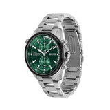 Buy Shop Hugo Boss Globetrotter Green Dial Silver Steel Strap Watch for Men - 1513930 USA Online