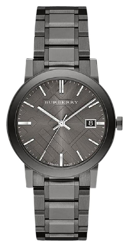 Buy Shop Burberry The City Grey Dial Gunmetal Steel Strap Watch for Men - BU9007 USA Online