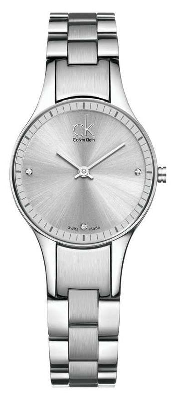 Buy Shop Calvin Klein Simplicity Silver Dial Silver Steel Strap Watch for Women - K4323141 USA Online