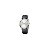 Buy Shop Calvin Klein Minimal Silver Dial Black Leather Strap Watch for Men - K3M211CY USA Online