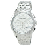 Buy Shop Emporio Armani Velente Chronograph Quartz Silver Dial Silver Steel Strap Watch For Men - AR1702 USA Online