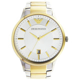 Buy Shop Emporio Armani Renato Silver Dial Two Tone Steel Strap Watch For Men - AR2449 USA Online