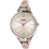 Buy Shop Fossil Georgia Bone Grey Dial Beige Leather Strap Watch for Women - ES2830 USA Online
