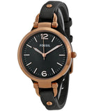 Buy Shop Fossil Georgia Smoke Grey Dial Grey Leather Strap Watch for Women - ES3077 USA Online