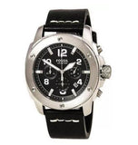 Buy Shop Fossil Modern Machine Chronograph Black Dial Black Leather Strap Watch for Men - FS4928 USA Online