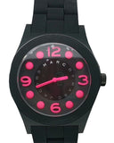 Buy Shop Marc Jacobs Pelly Black Dial Black Silicone Strap Watch for Women - MBM2529 USA Online