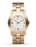 Buy Shop Marc Jacobs Amy White Dial Gold Steel Strap Watch for Women - MBM3182 USA Online