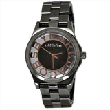 Buy Shop Marc Jacobs Henry Skeleton Black Dial Black Steel Strap Watch for Women - MBM3254 USA Online