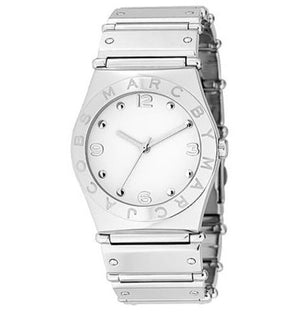 Marc Jacobs White Dial Silver Steel Strap Watch for Women - MBM3030