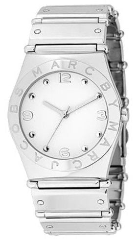 Buy Shop Marc Jacobs White Dial Silver Steel Strap Watch for Women - MBM3030 USA Online