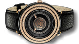 Buy Shop Versace V-Metal Icon Black Dial Black Leather Strap Watch For Men - VQL030015 USA Online