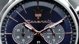 Buy Shop Maserati Epoca Chronograph Blue Dial Brown Leather Strap Watch For Men - R8871618014 USA Online
