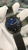 Buy Shop Fossil Neutra Chronograph Blue Dial Silver Mesh Bracelet Watch for Men - FS5383 USA Online
