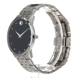Buy Shop Movado Museum Classic Diamonds Black Dial Silver Steel Strap Watch for Men - 0607201 USA Online