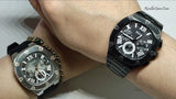 Buy Shop Guess Headline Chronograph Grey Dial Black Rubber Strap Watch for Men - GW0571G1 USA Online
